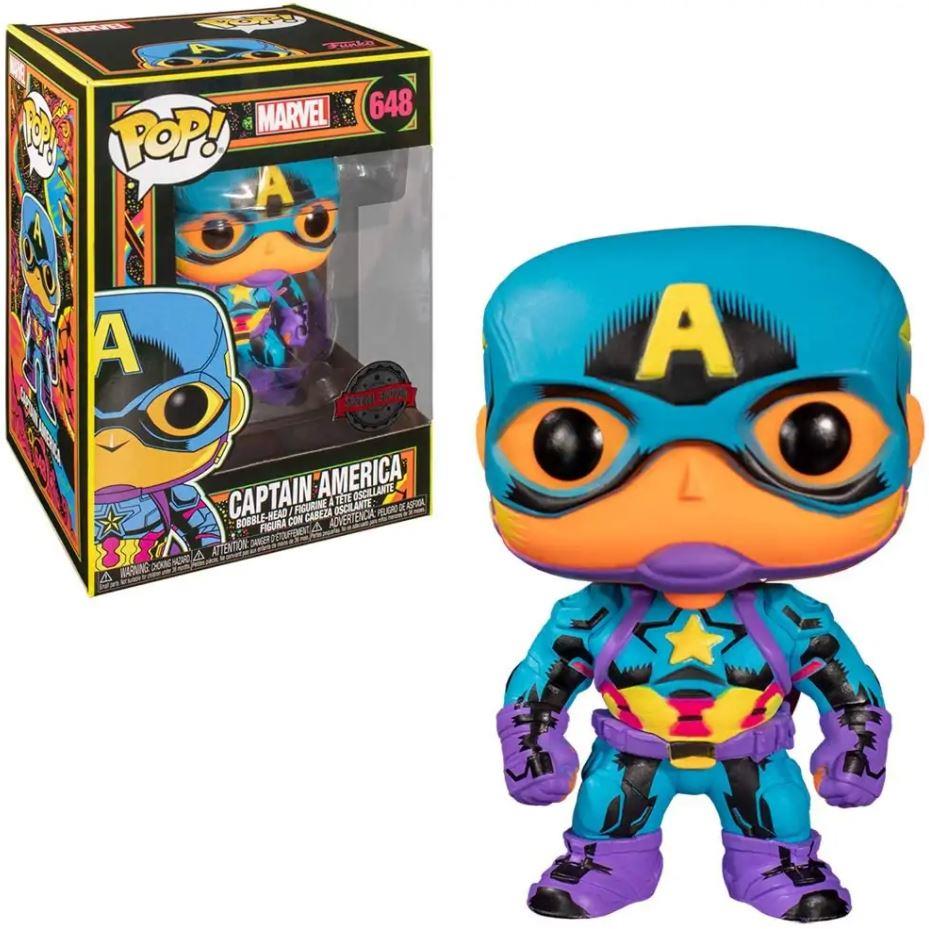 FUNKO Funko POP! Vynil Marvel Black Light: Captain America